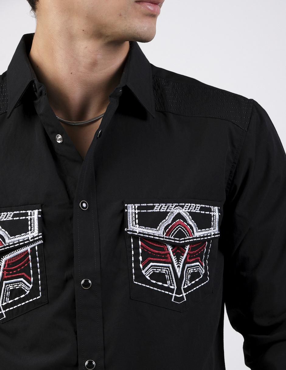 Camisa casual manga larga para hombre 4