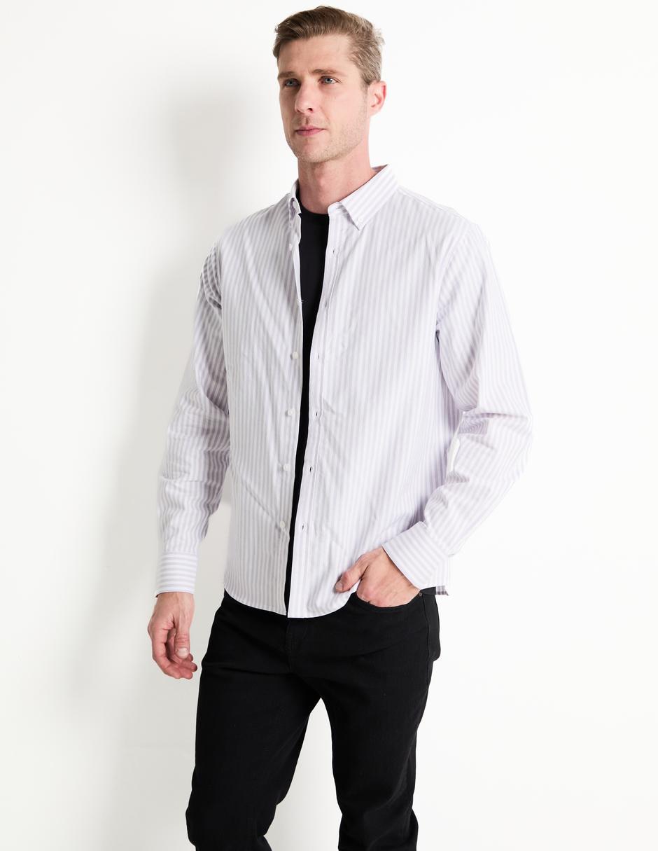 Camisa casual de algodón manga larga para hombre Camisa casual de algodón manga larga para hombre