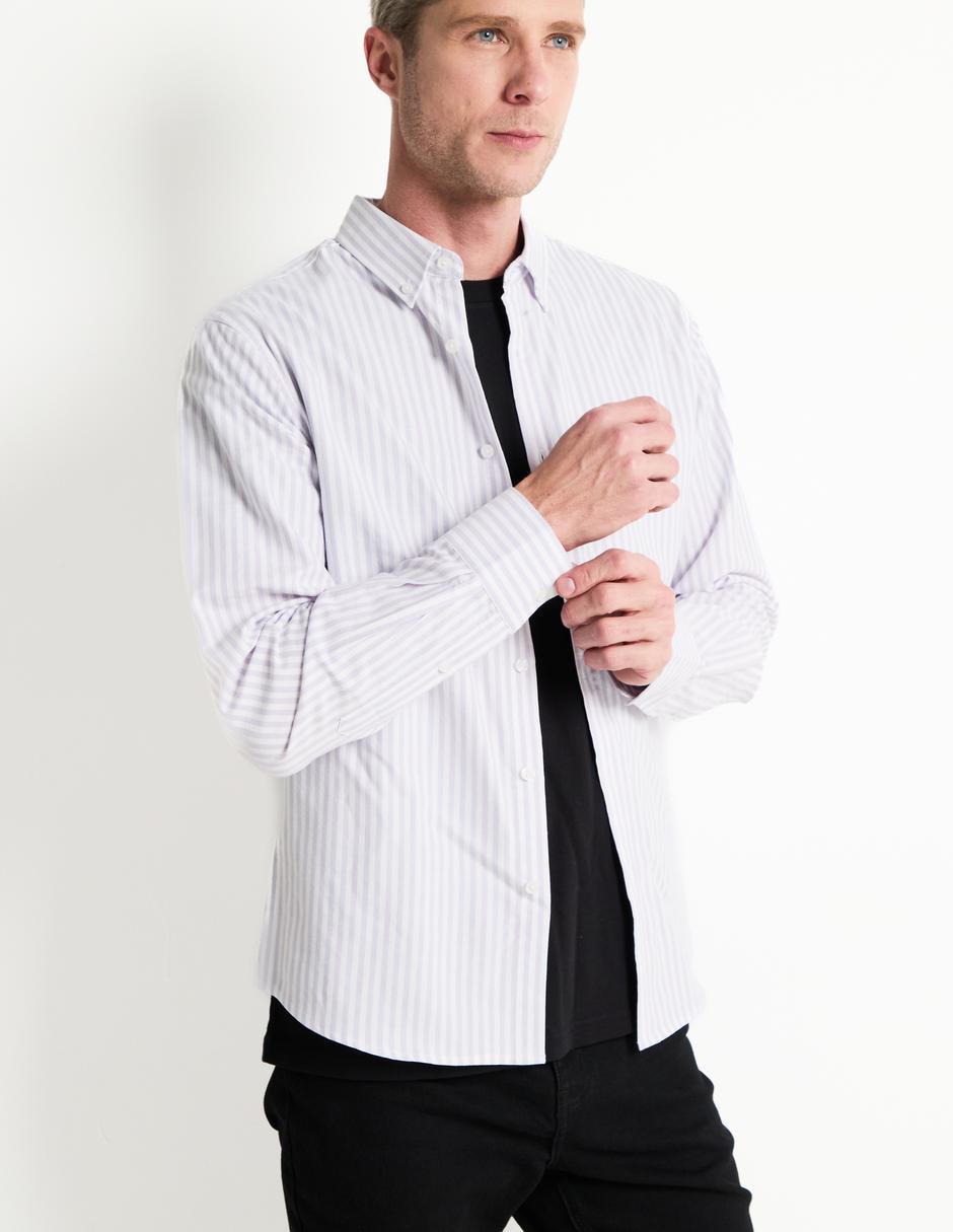 Camisa casual de algodón manga larga para hombre 4