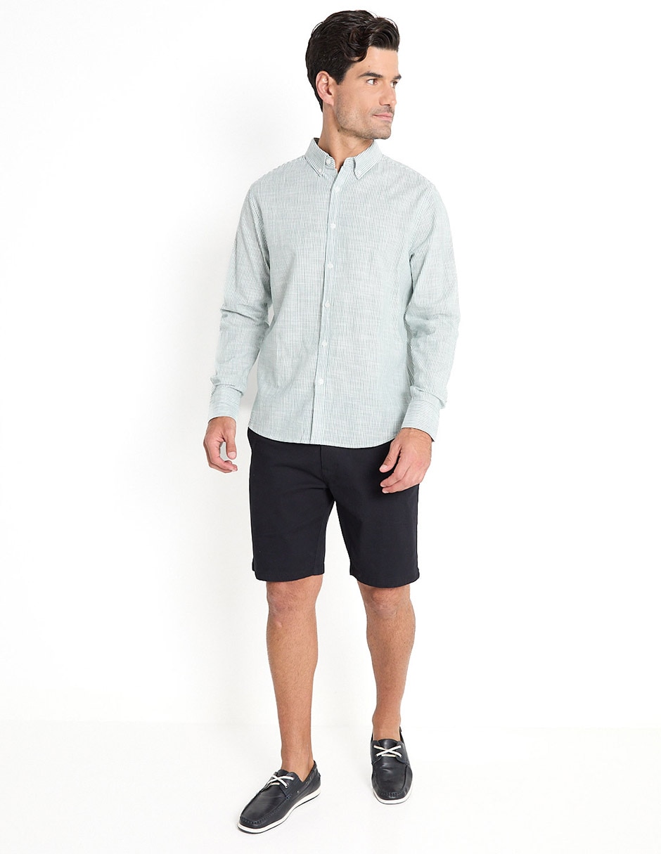 Camisa casual manga larga para hombre 3