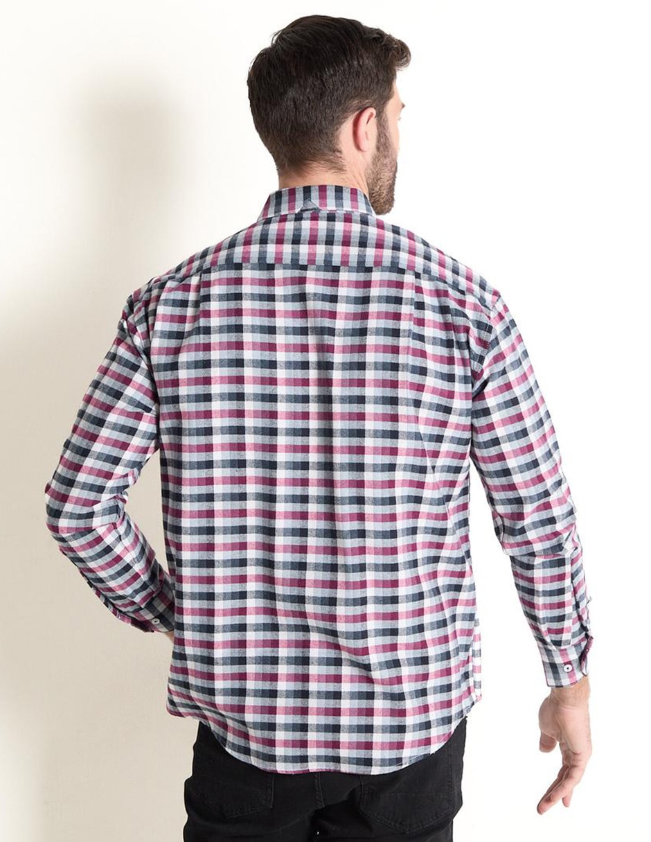 Camisa casual de algodón manga larga para hombre 2