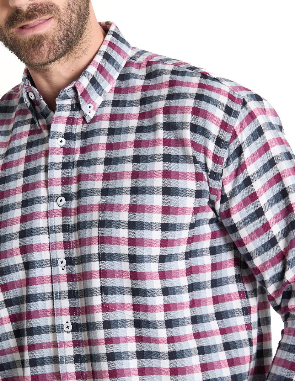 Camisa casual de algodón manga larga para hombre 4