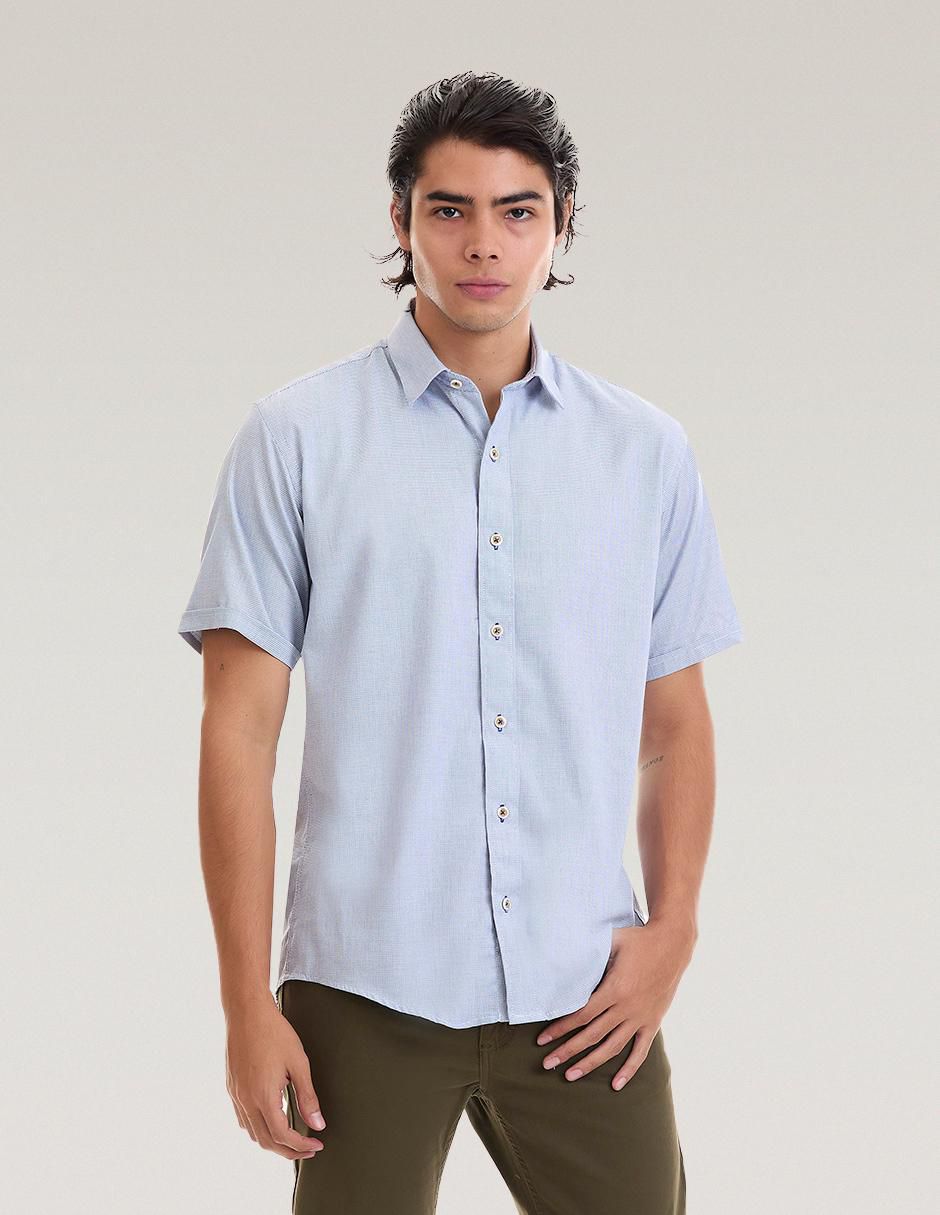Camisa business casual manga corta para hombre Camisa business casual manga corta para hombre