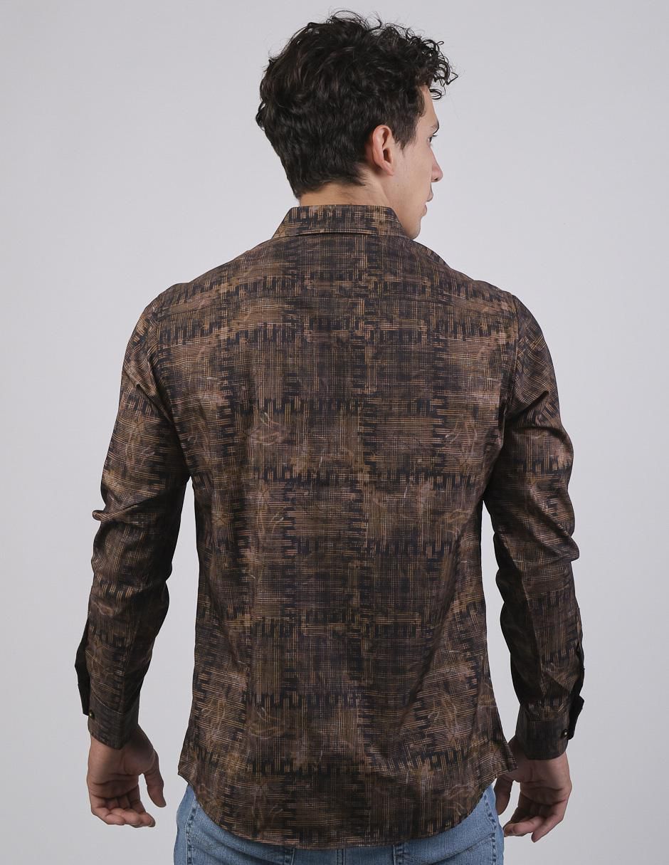 Camisa casual manga larga para hombre 2