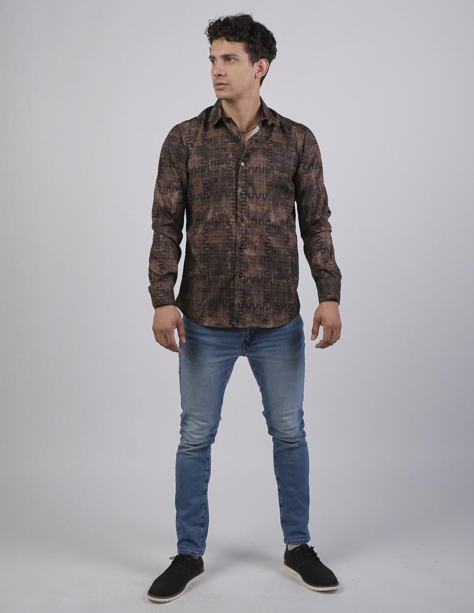 Camisa casual manga larga para hombre 3