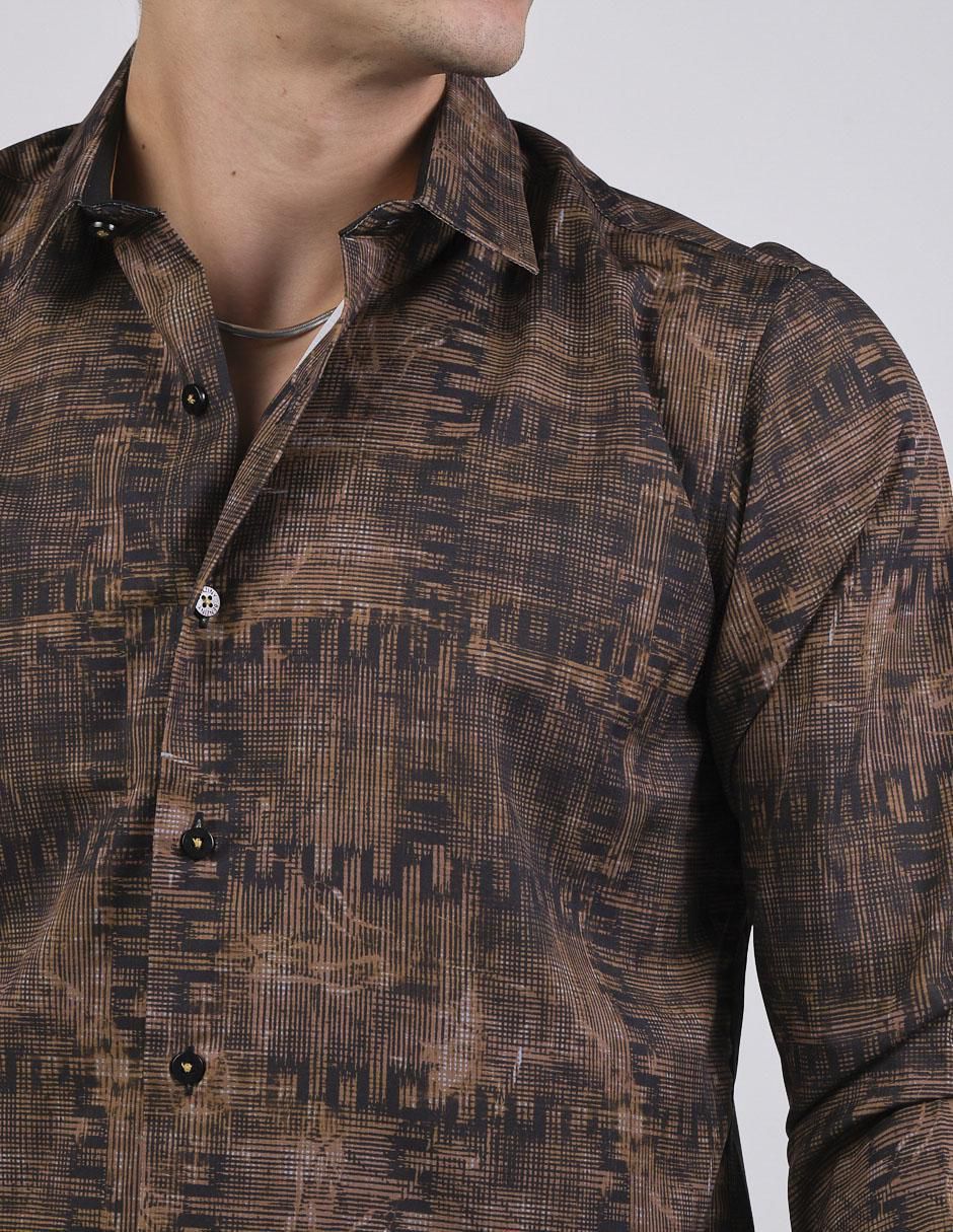 Camisa casual manga larga para hombre 4
