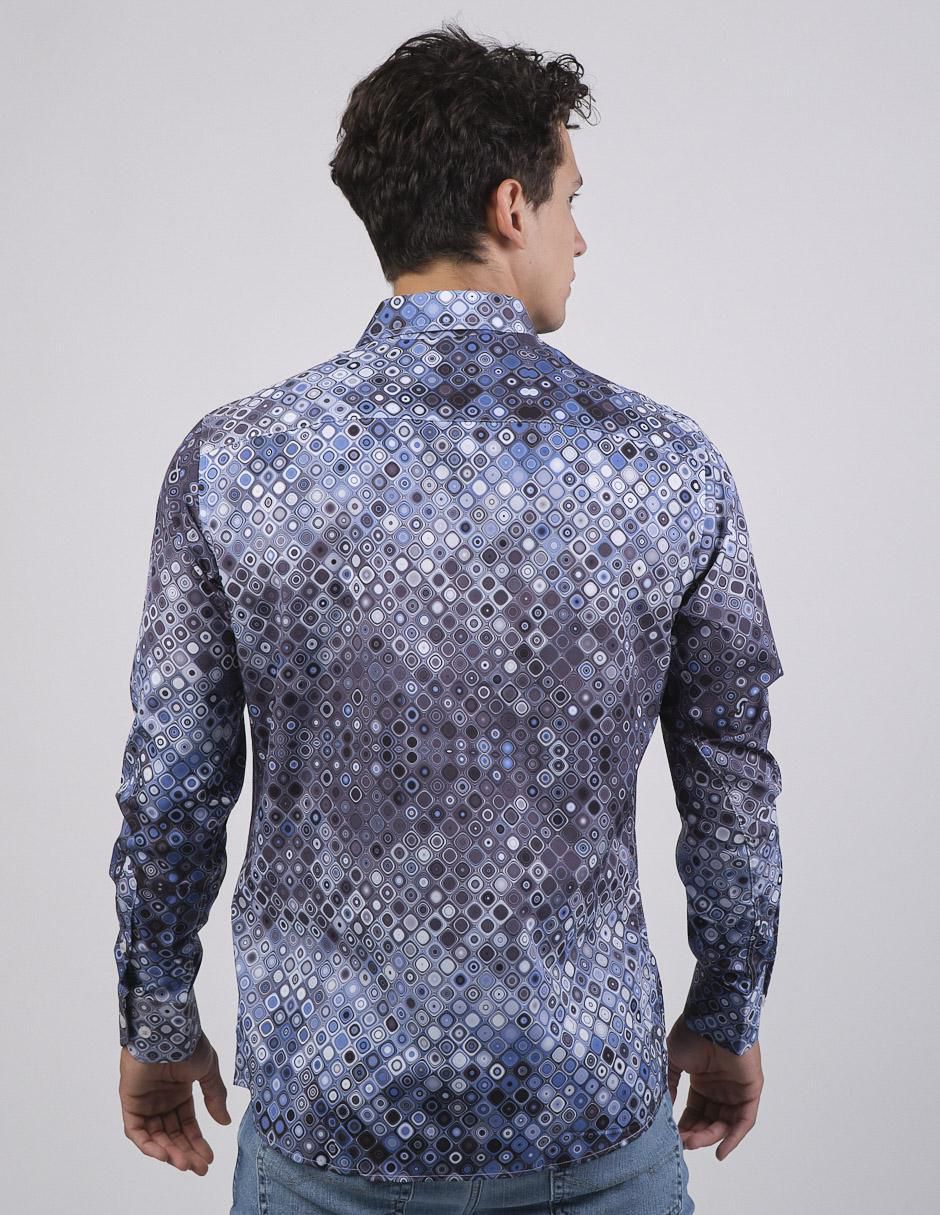 Camisa casual manga larga para hombre 2