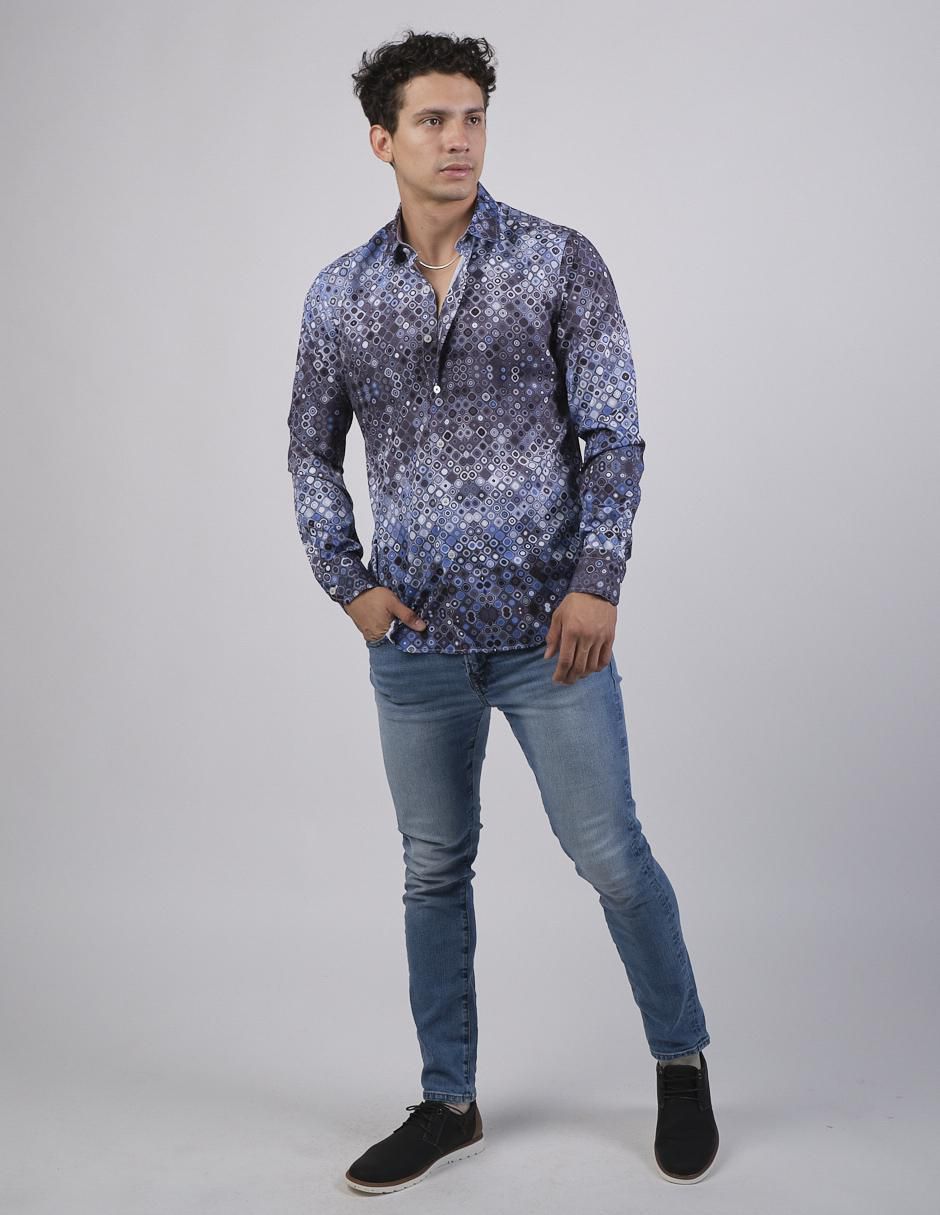 Camisa casual manga larga para hombre 3
