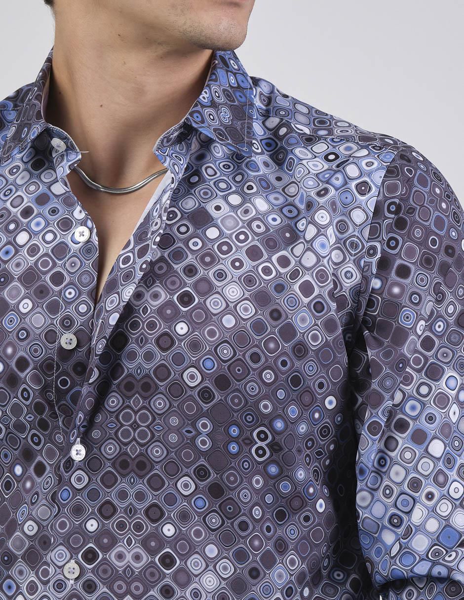 Camisa casual manga larga para hombre 4