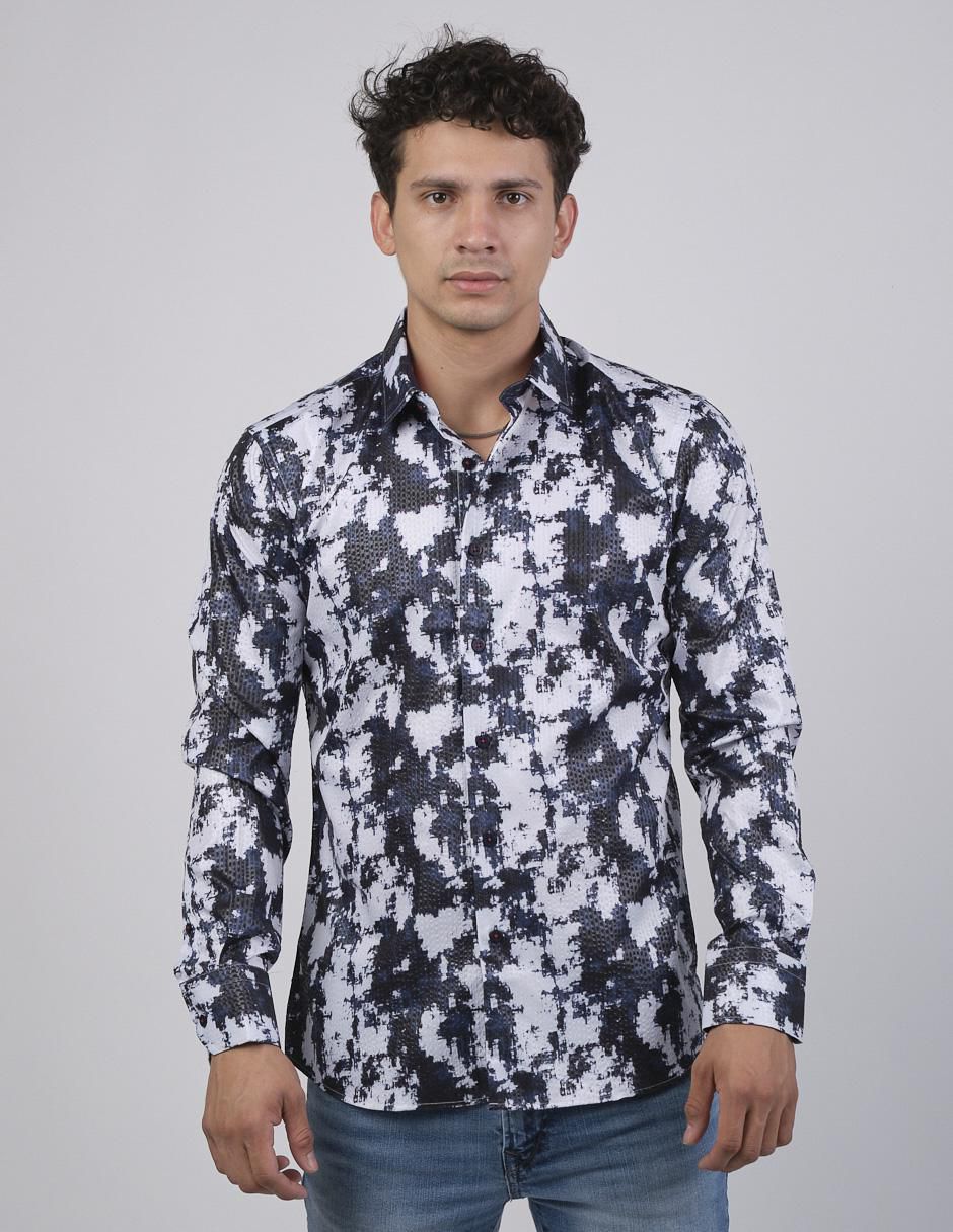Camisa casual manga larga para hombre
