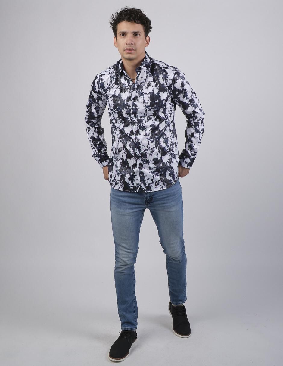 Camisa casual manga larga para hombre 3