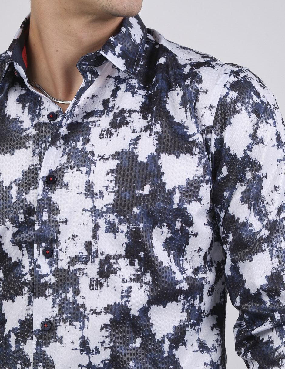Camisa casual manga larga para hombre 4