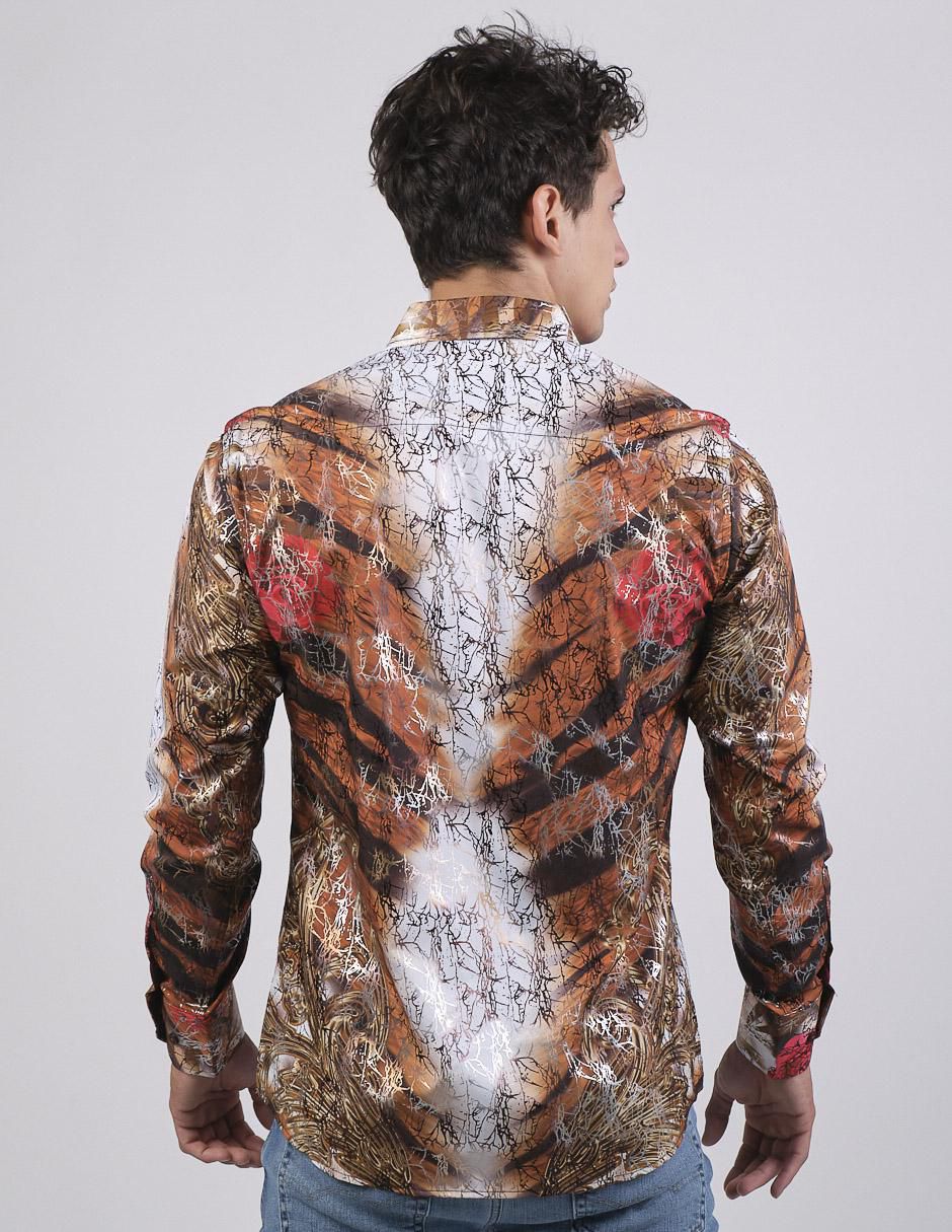 Camisa casual manga larga para hombre 2