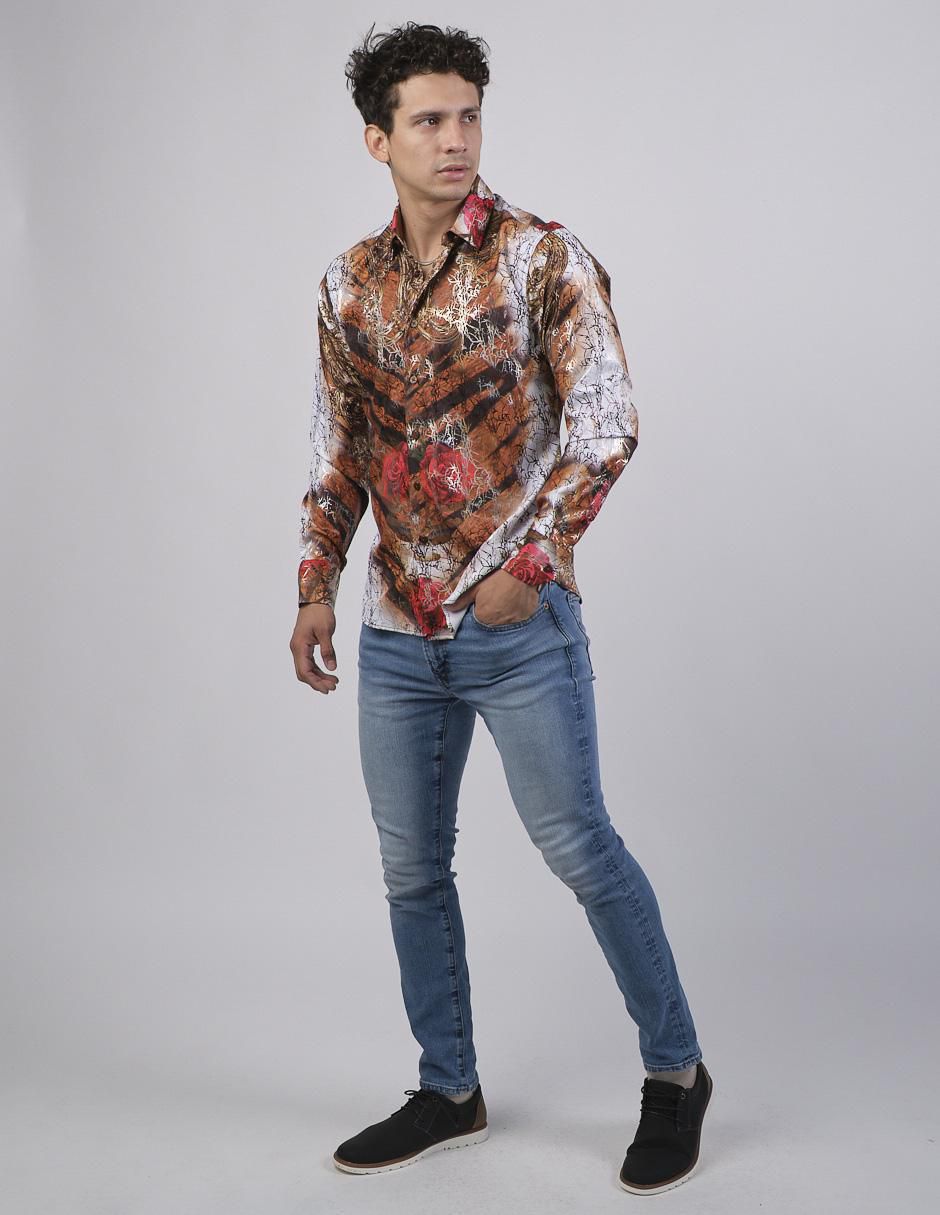 Camisa casual manga larga para hombre 3