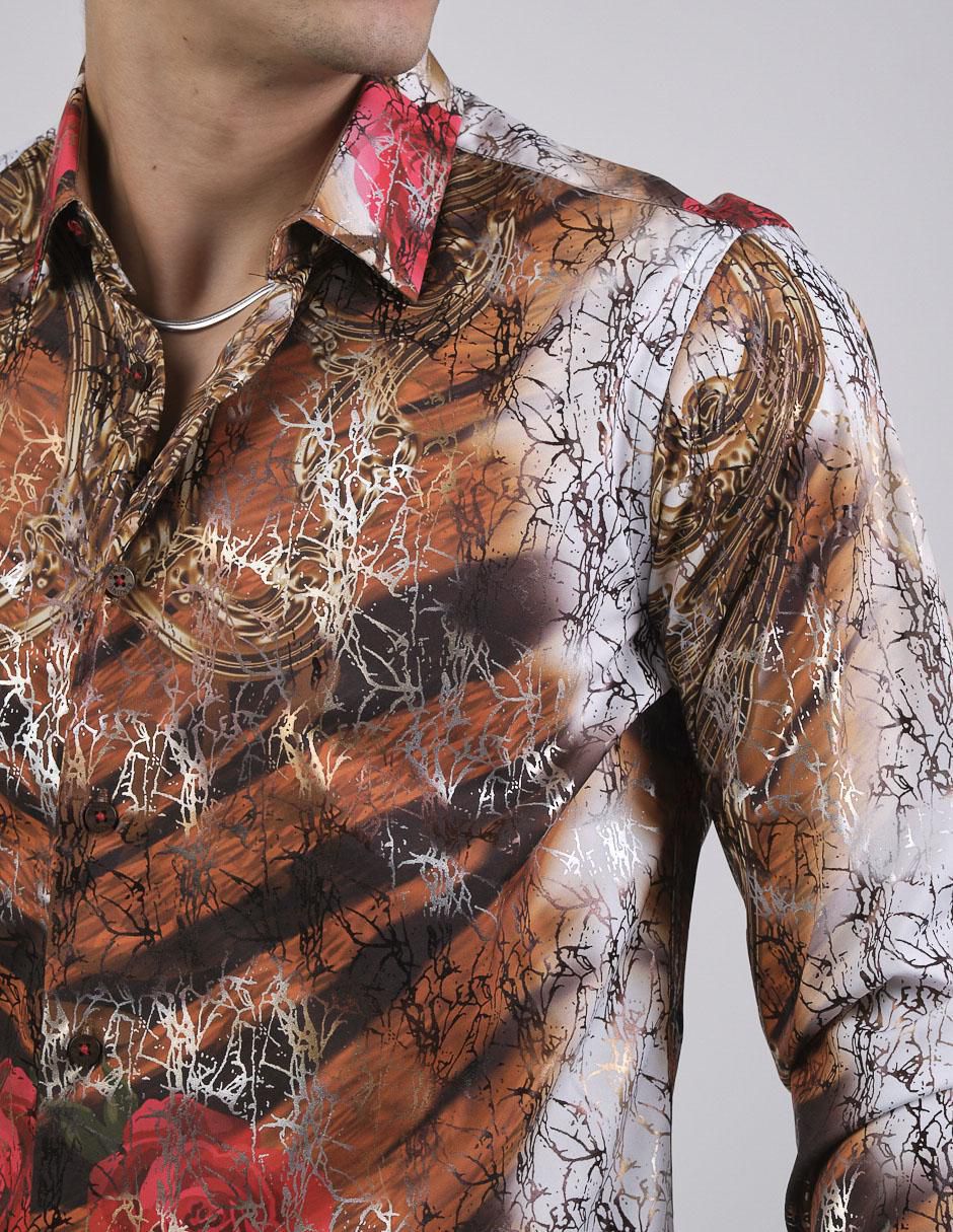 Camisa casual manga larga para hombre 4