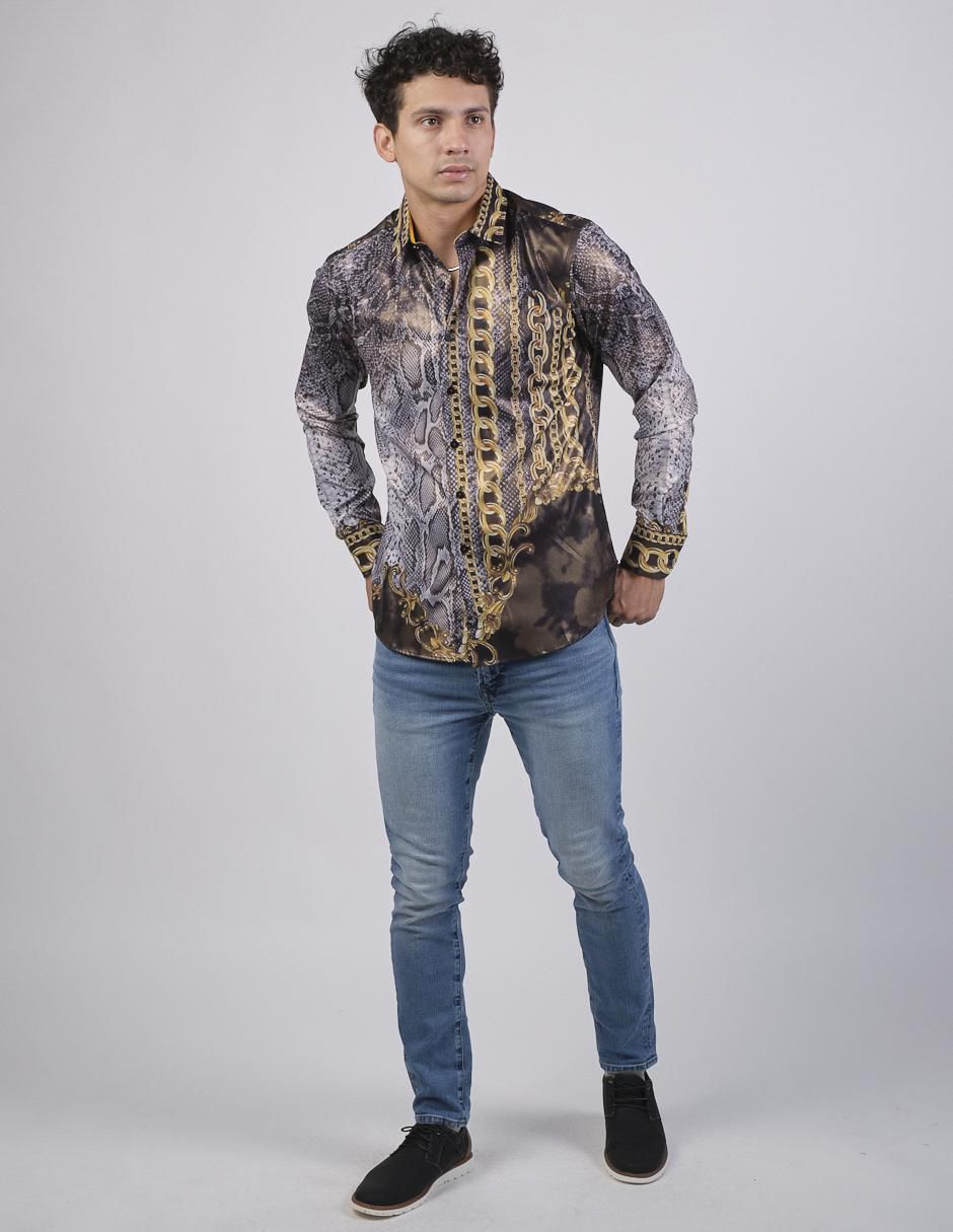 "camisa/sobrecamisa" casual benziny "de" (si aplica) poliéster y algodón "manga" larga "para hombre"