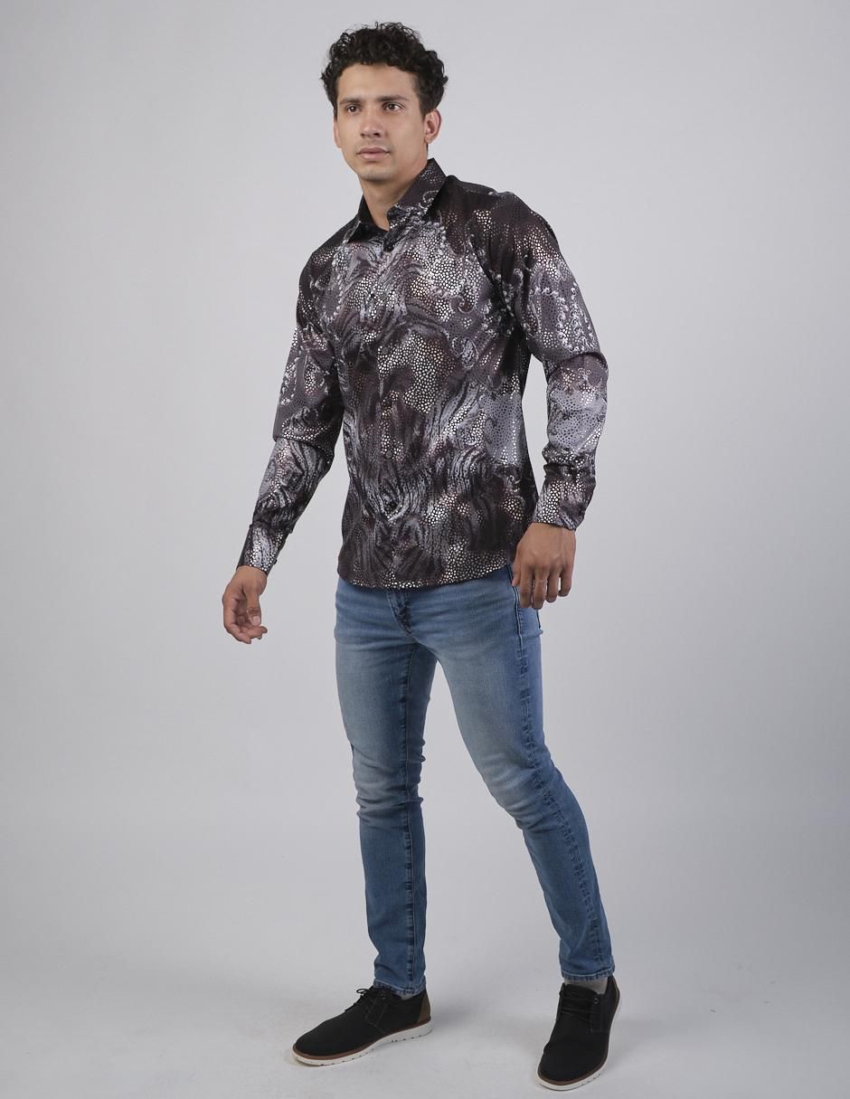 Camisa casual manga larga para hombre 3