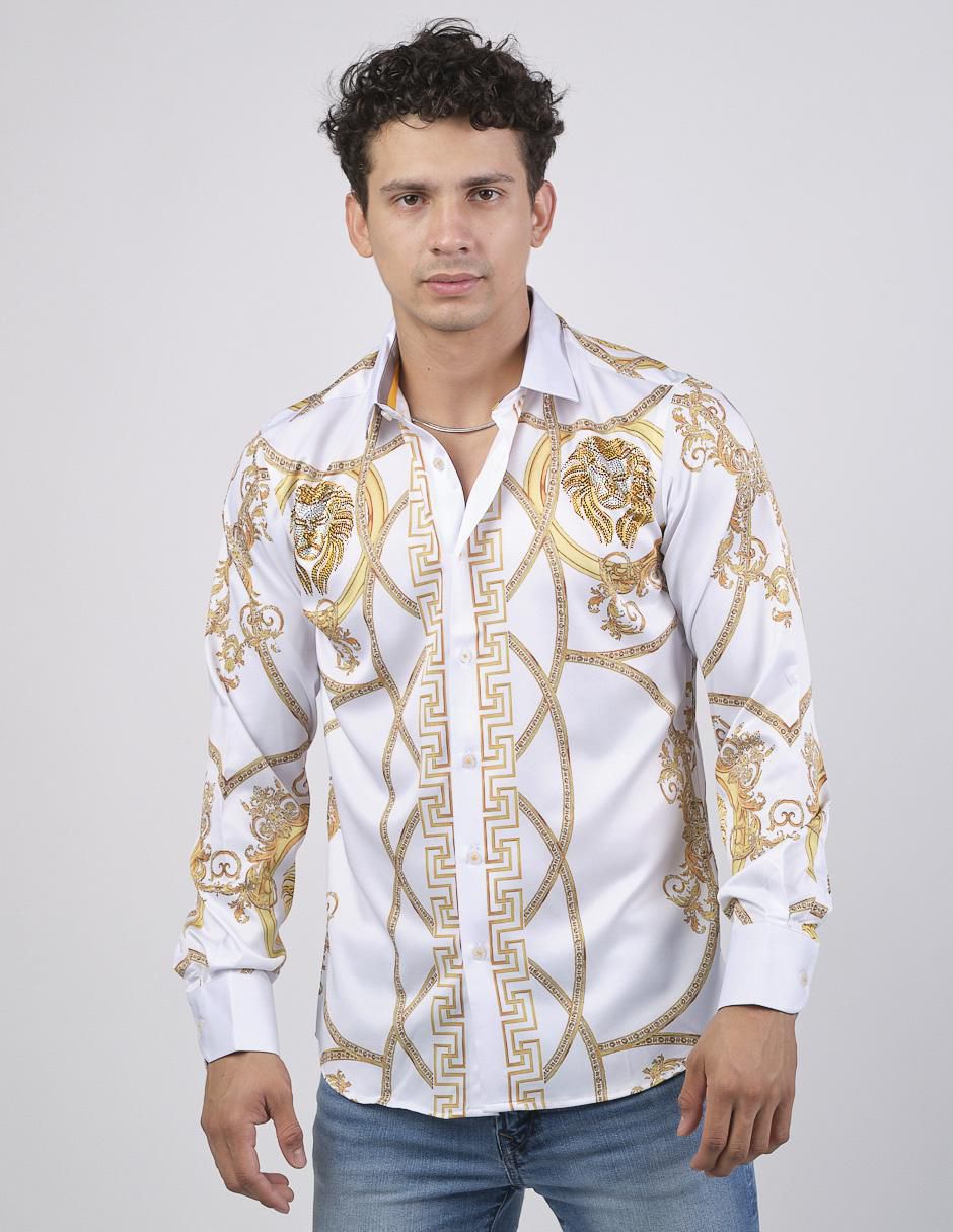 Camisa casual manga larga para hombre