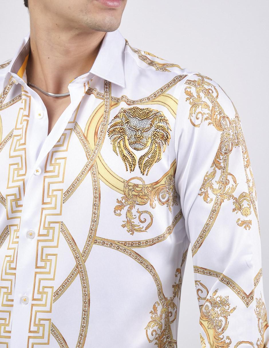 Camisa casual manga larga para hombre 4