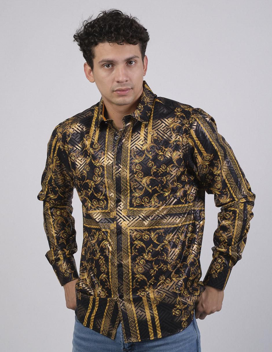 Camisa casual manga larga para hombre