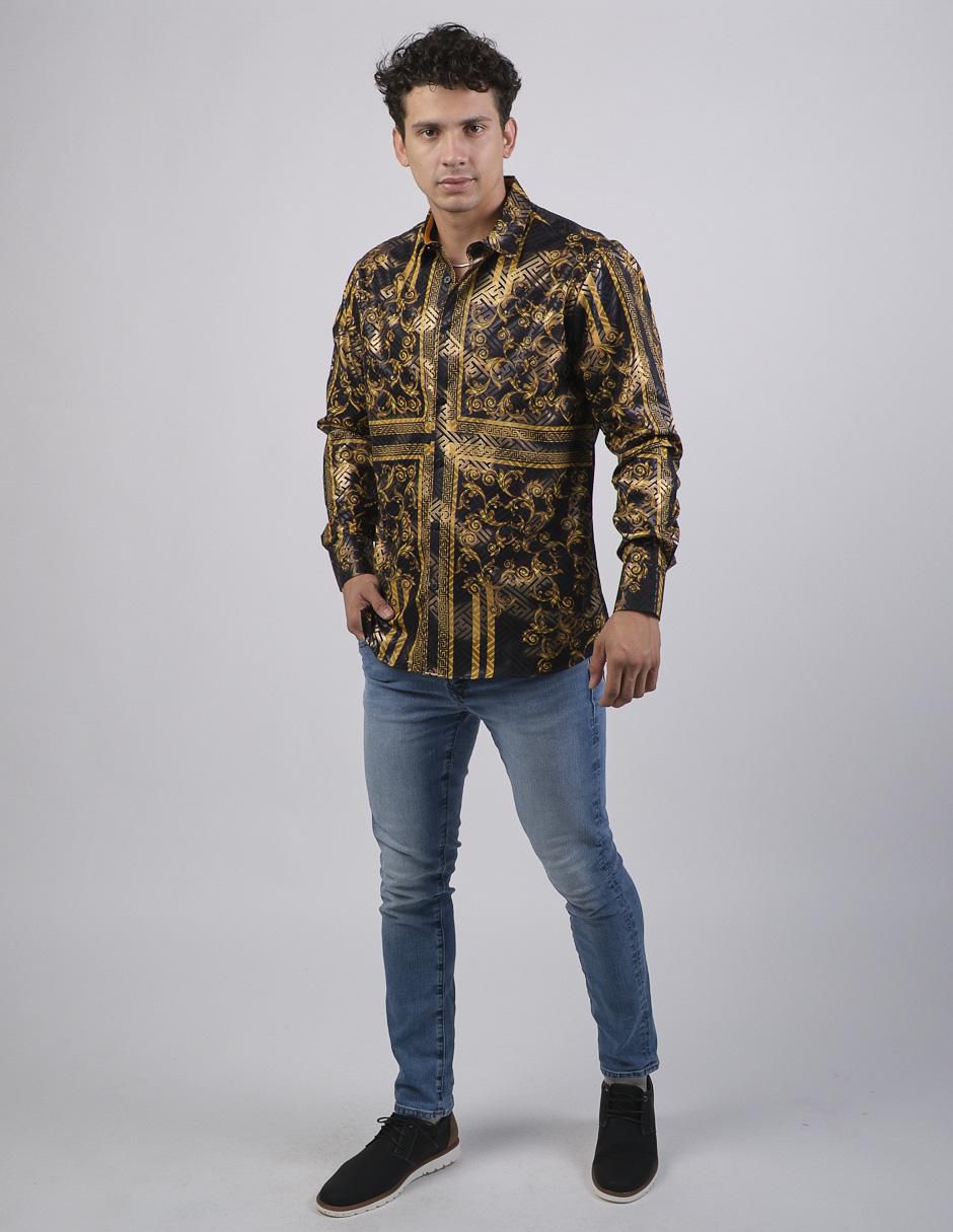 Camisa casual manga larga para hombre 3