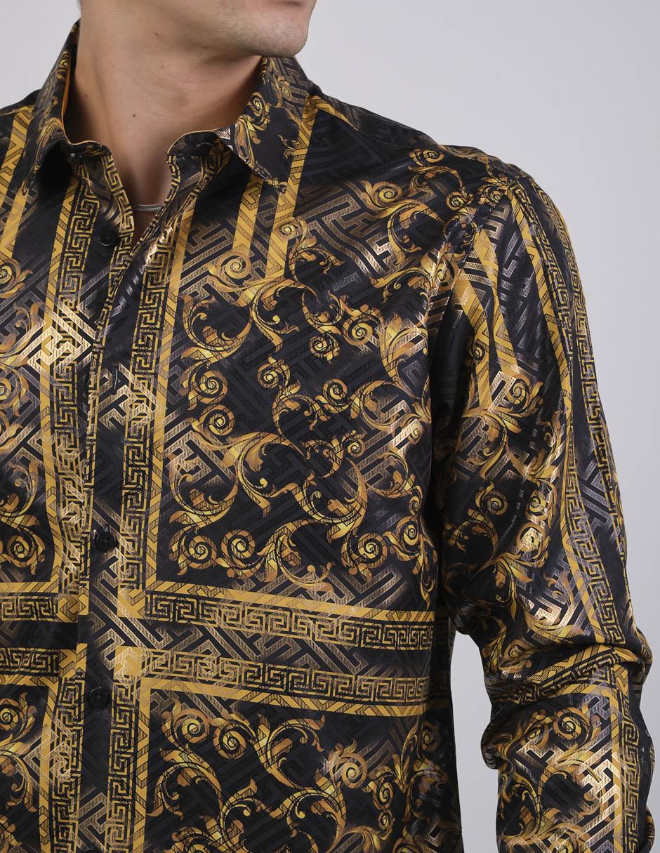 Camisa casual manga larga para hombre 4