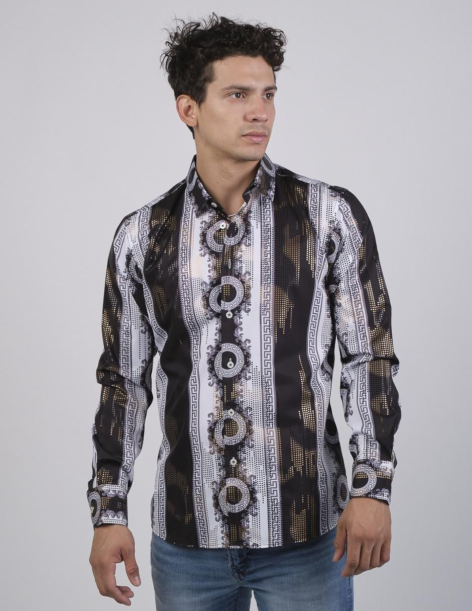 Camisa casual manga larga para hombre