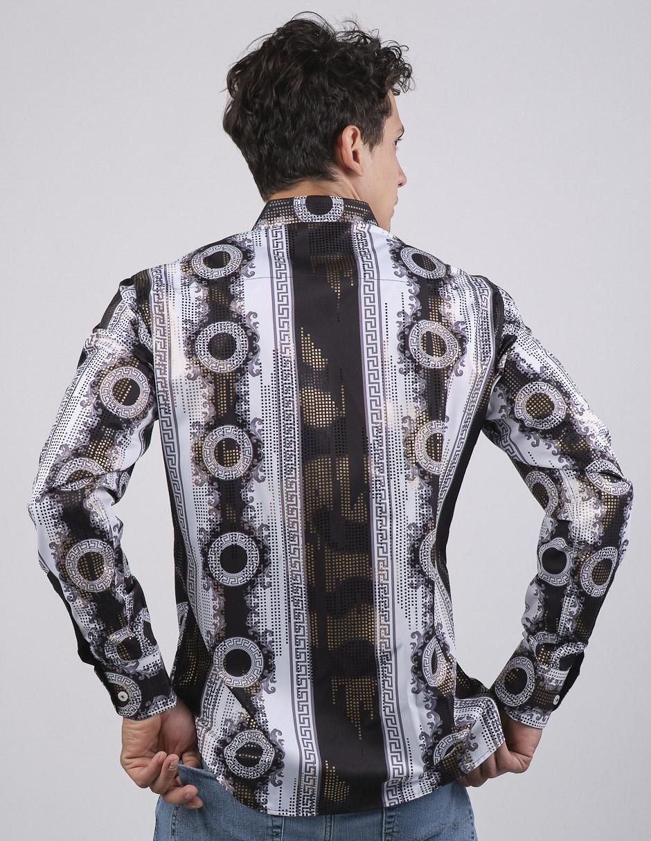Camisa casual manga larga para hombre 2