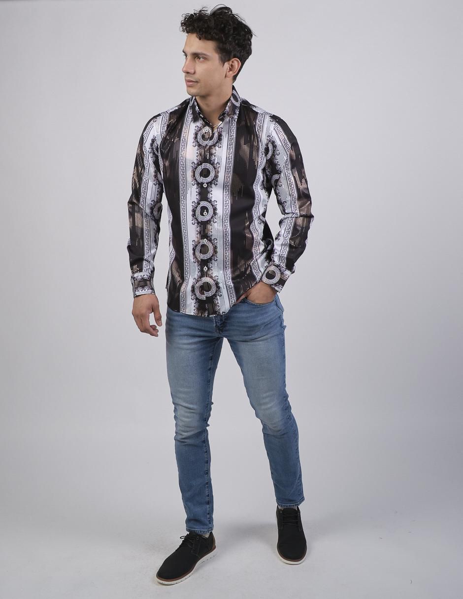 Camisa casual manga larga para hombre 3