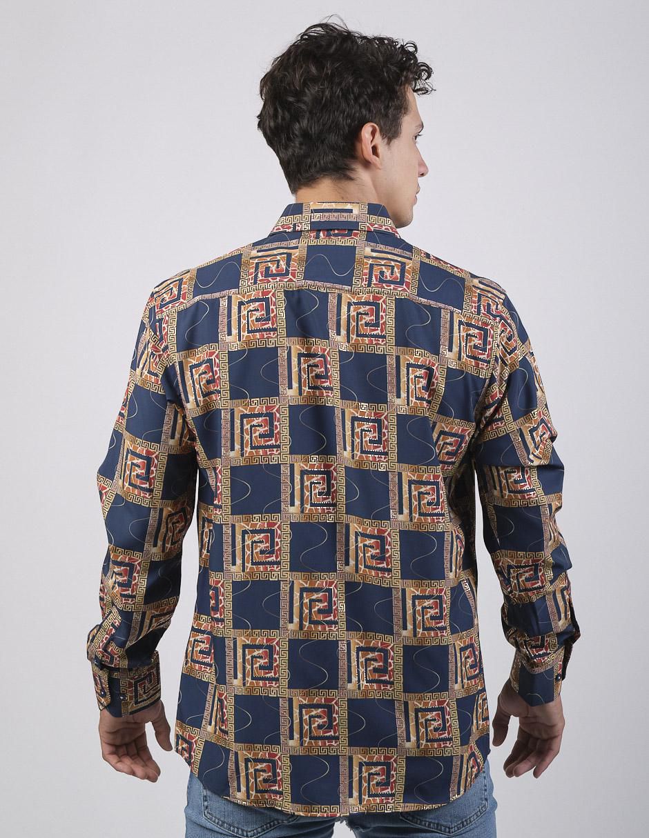 Camisa casual manga larga para hombre 2