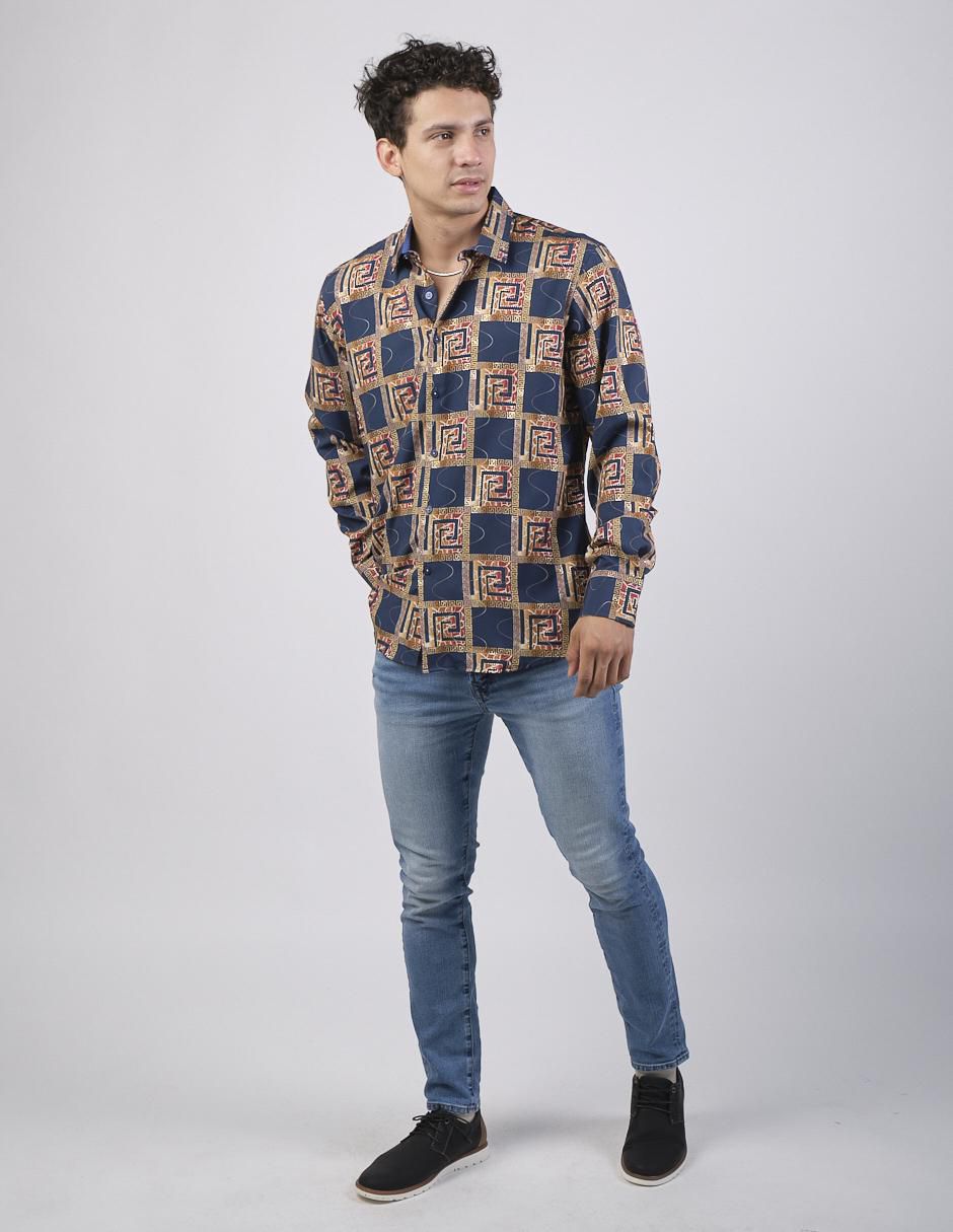 Camisa casual manga larga para hombre 3