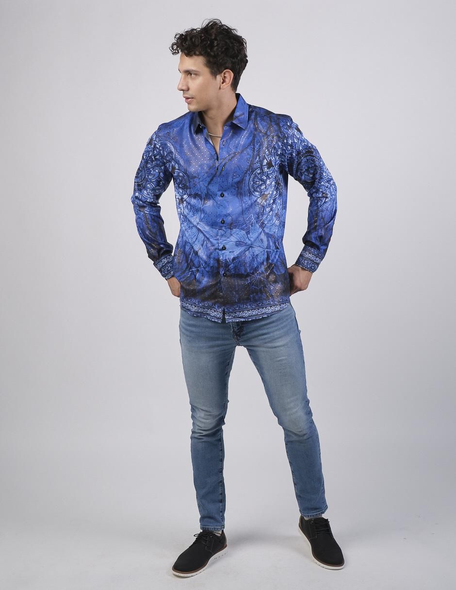 Camisa casual manga larga para hombre 3