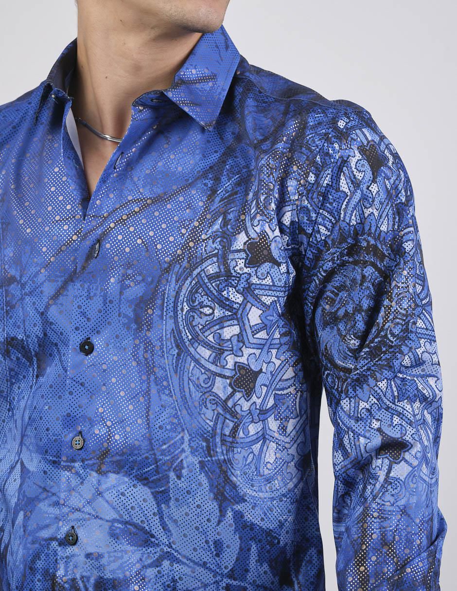Camisa casual manga larga para hombre 4