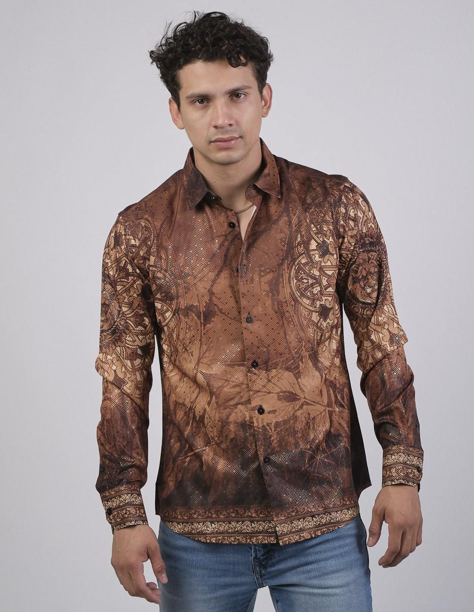 "camisa/sobrecamisa" casual benziny "de" (si aplica) poliéster y algodón "manga" larga "para hombre"