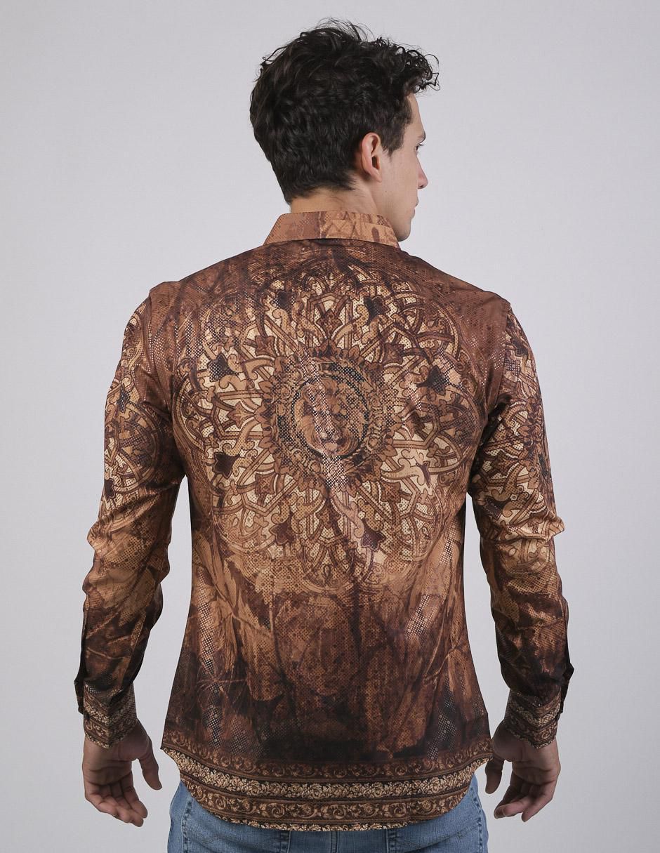 "camisa/sobrecamisa" casual benziny "de" (si aplica) poliéster y algodón "manga" larga "para hombre"