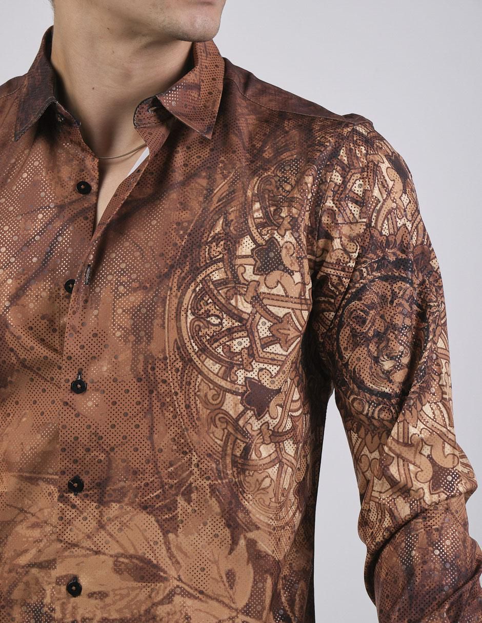 "camisa/sobrecamisa" casual benziny "de" (si aplica) poliéster y algodón "manga" larga "para hombre"