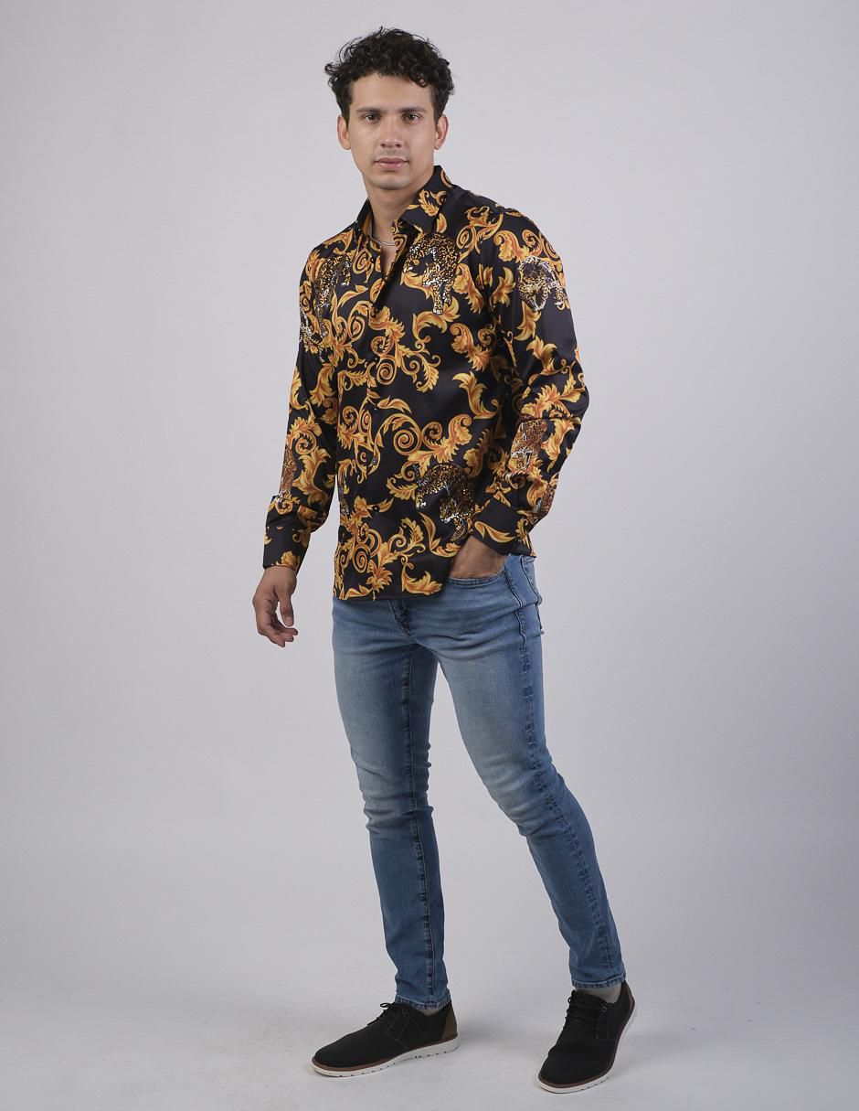 Camisa casual manga larga para hombre 3