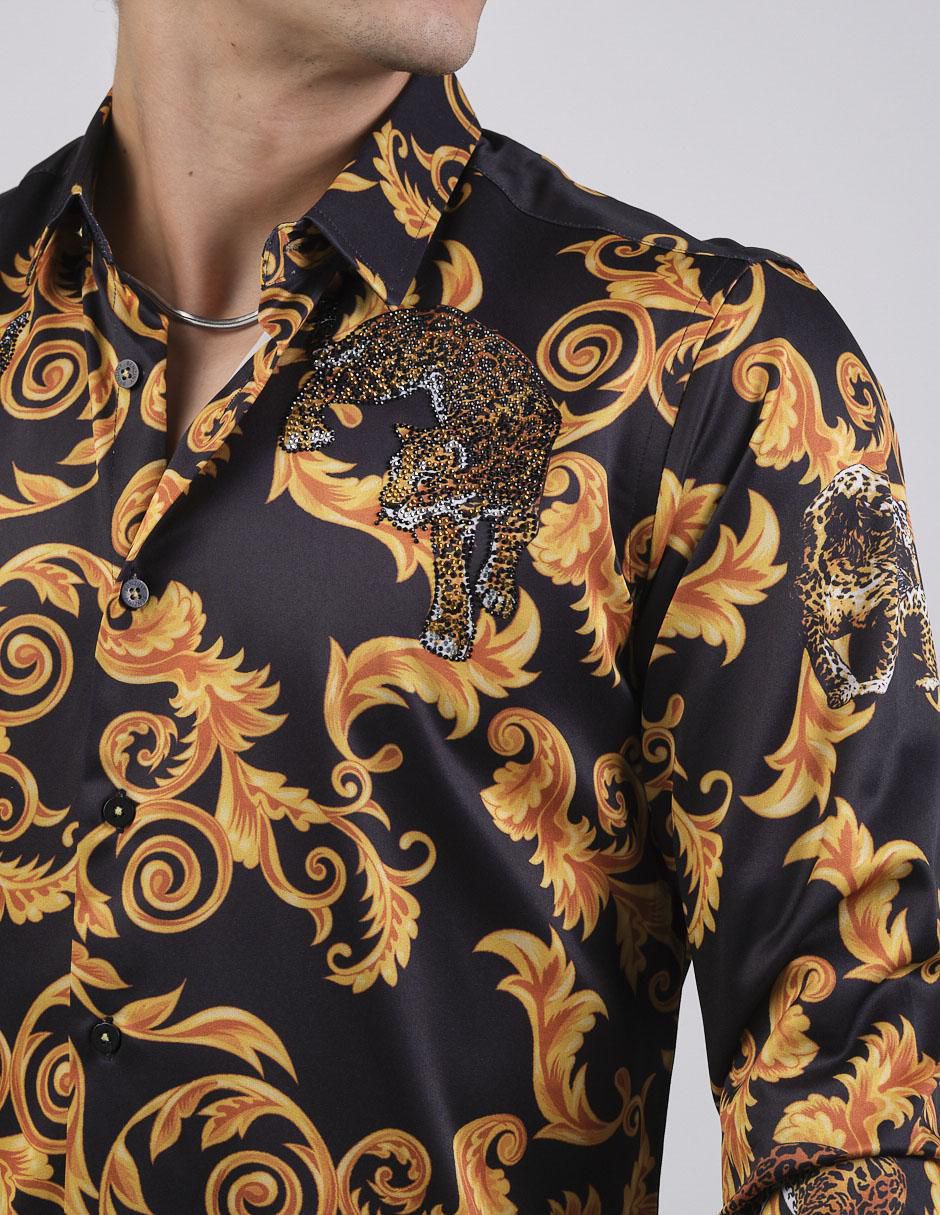 Camisa casual manga larga para hombre 4