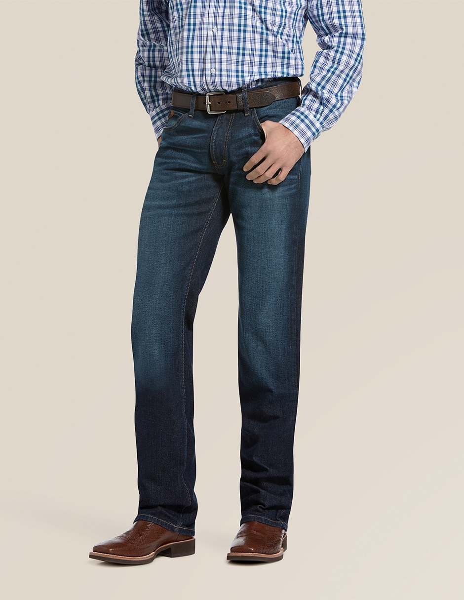 Jeans bota lavado deslavado para hombre