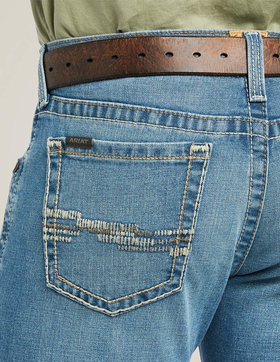 Jeans bota deslavado para hombre 4
