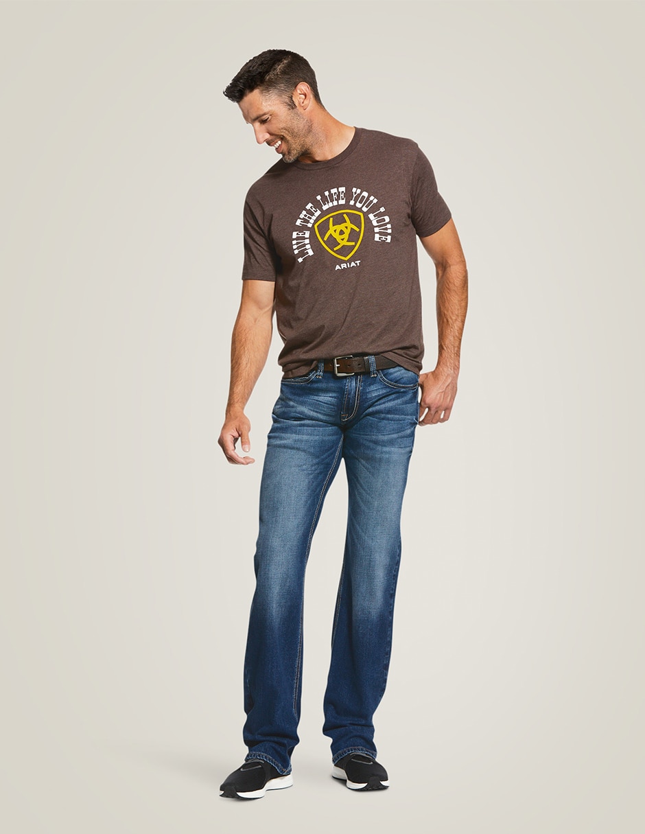 Jeans bota deslavado para hombre 3