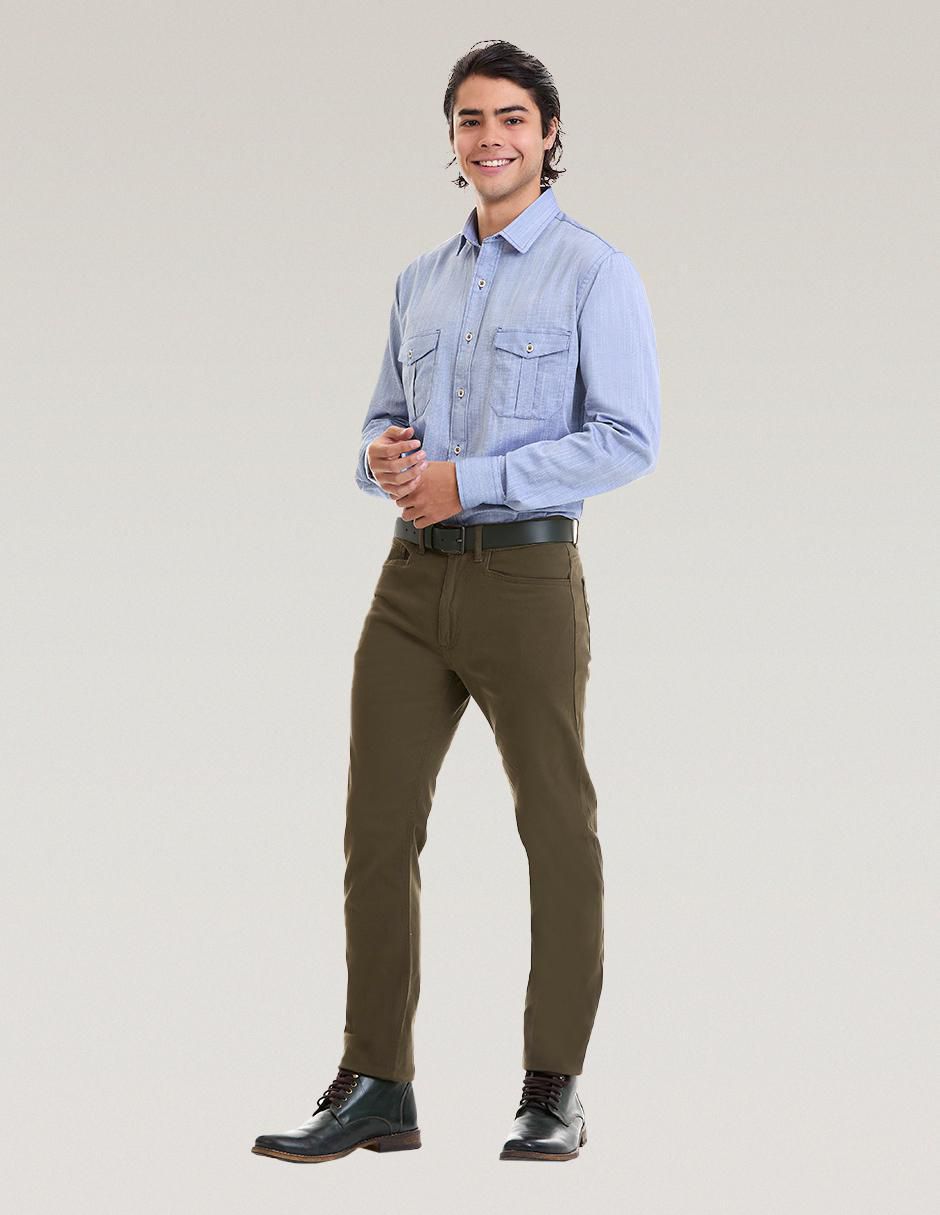Camisa Business Casual de algodón manga larga para hombre 2