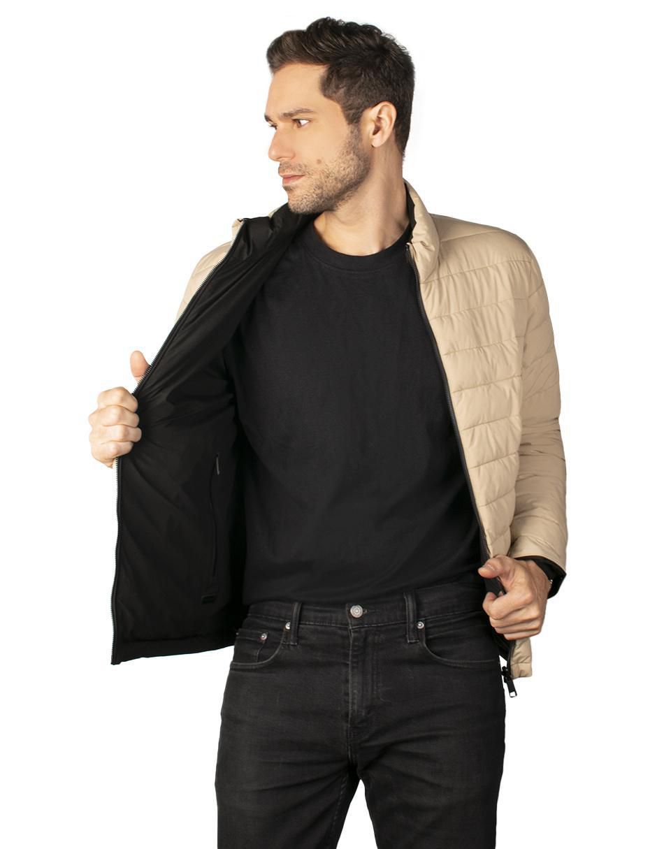Chamarra acolchada repelente al agua reversible para hombre 2