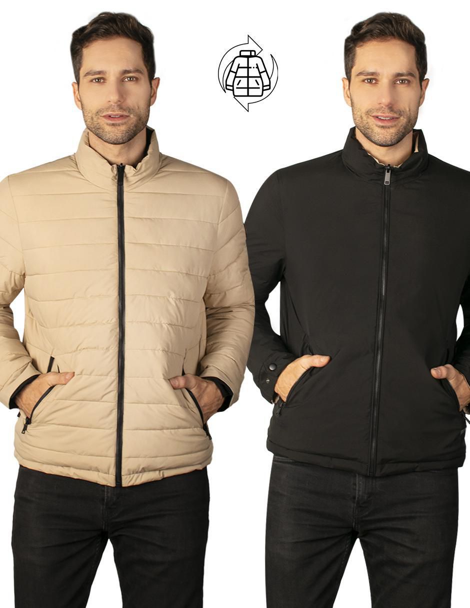Chamarra acolchada repelente al agua reversible para hombre 6