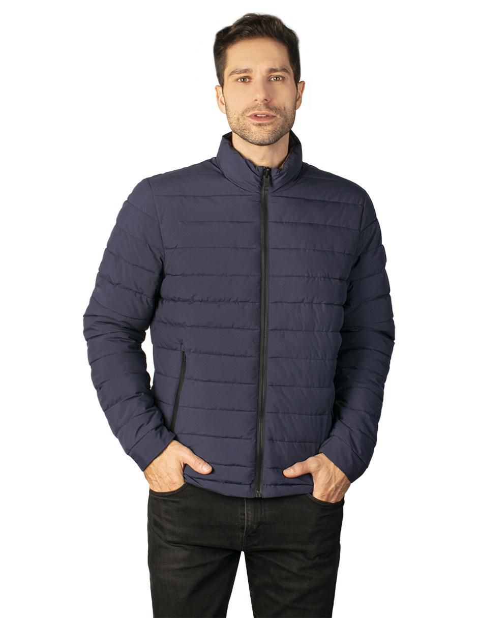Chamarra acolchada repelente al agua reversible para hombre