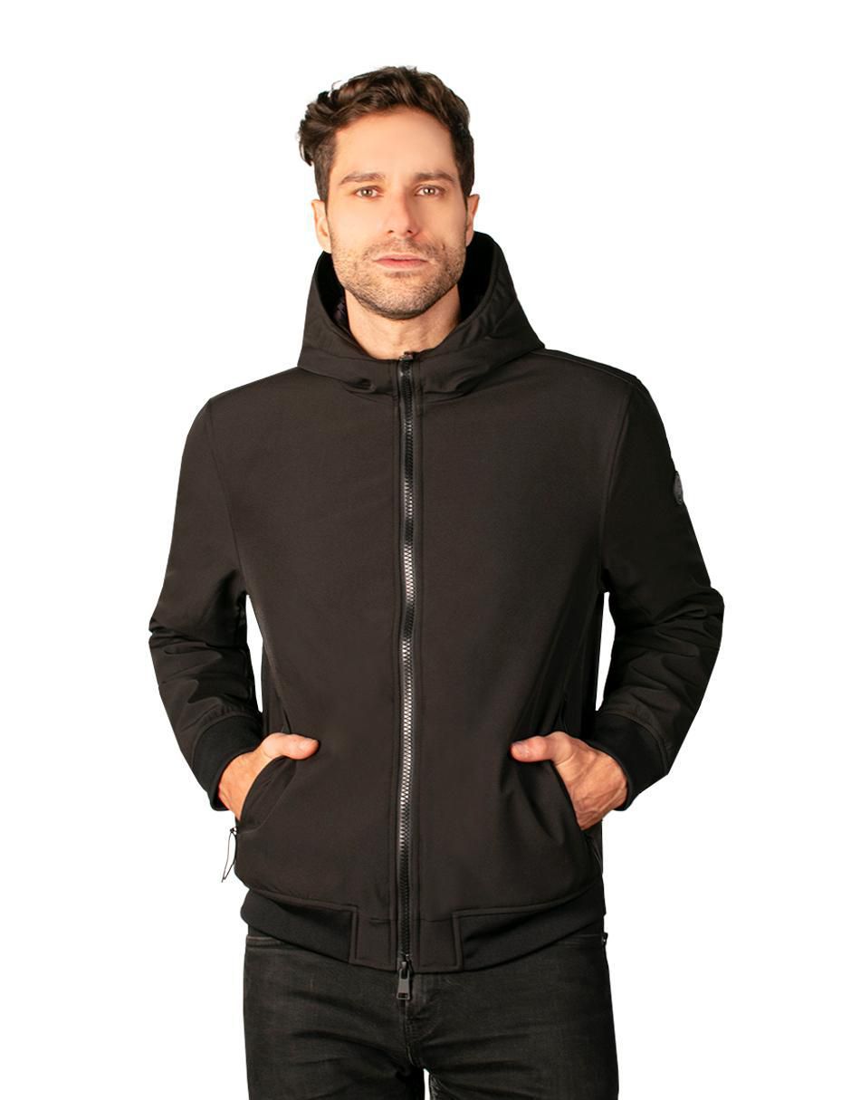 Chamarra casual con capucha para hombre