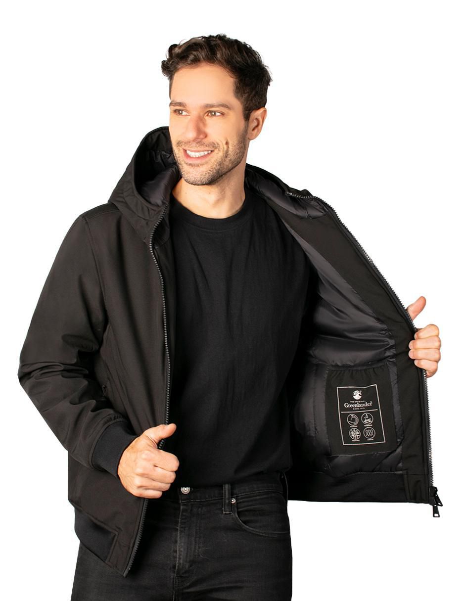 Chamarra casual con capucha para hombre 2