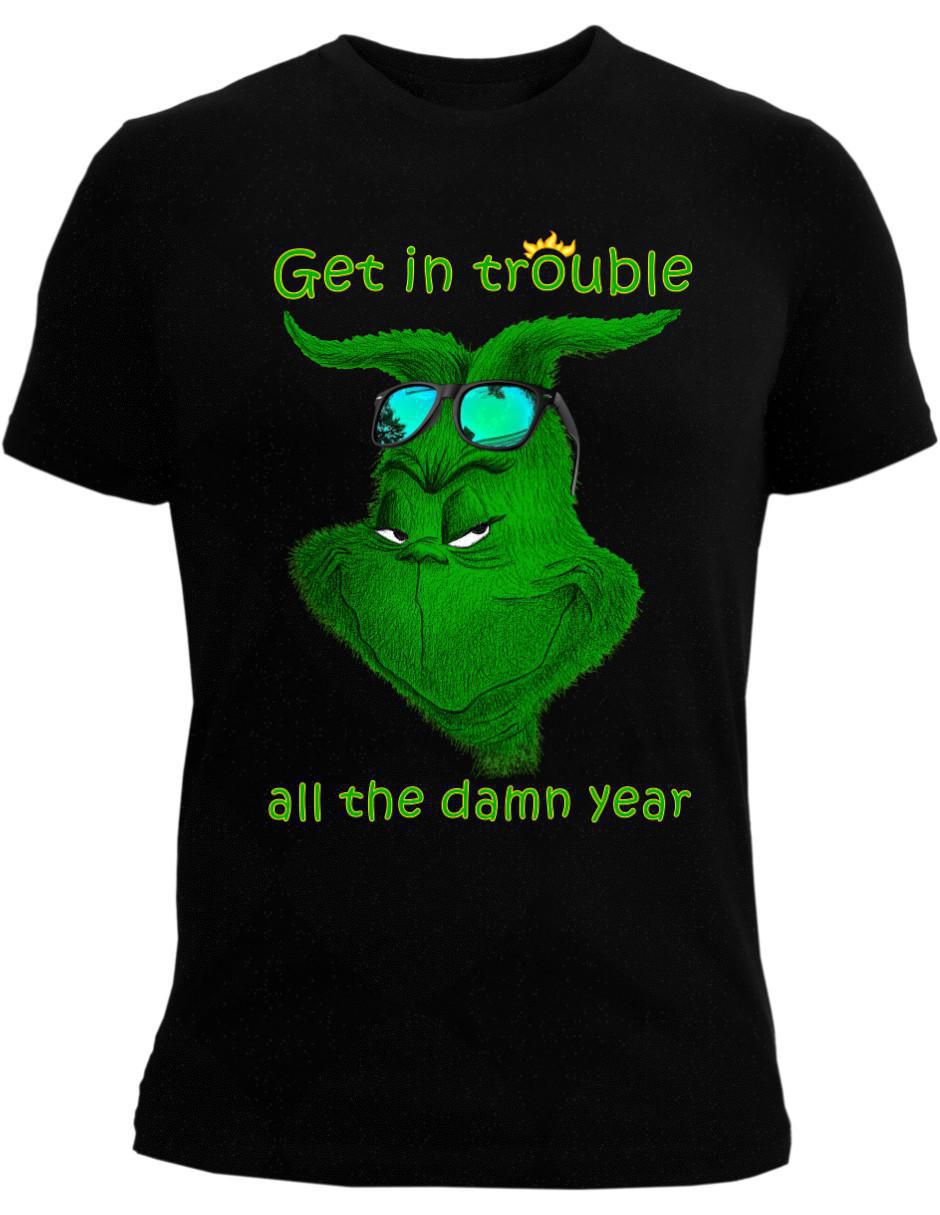 Playera Marëvnyk slim Grinch For All Year cuello redondo para hombre