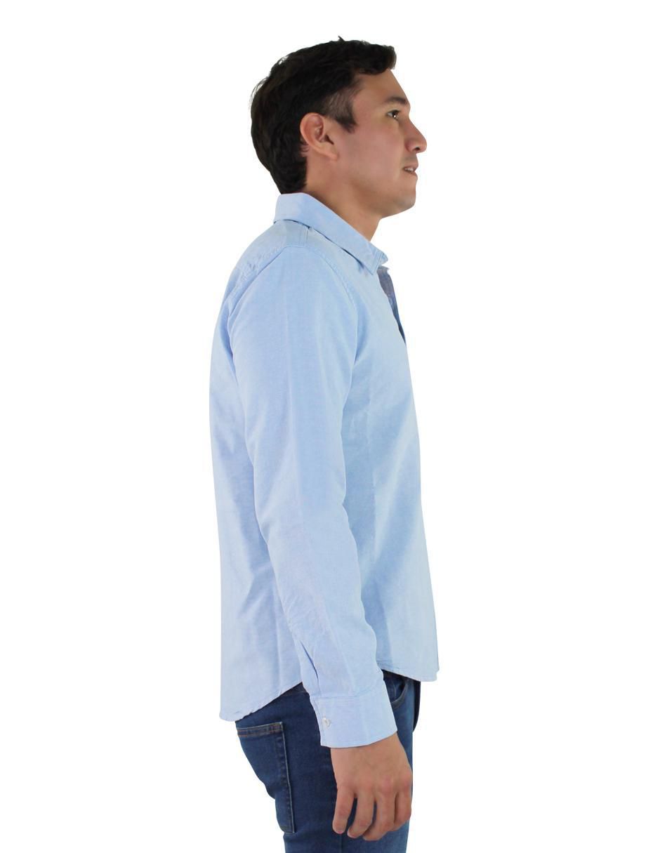 Camisa casual de algodón manga larga para hombre 3