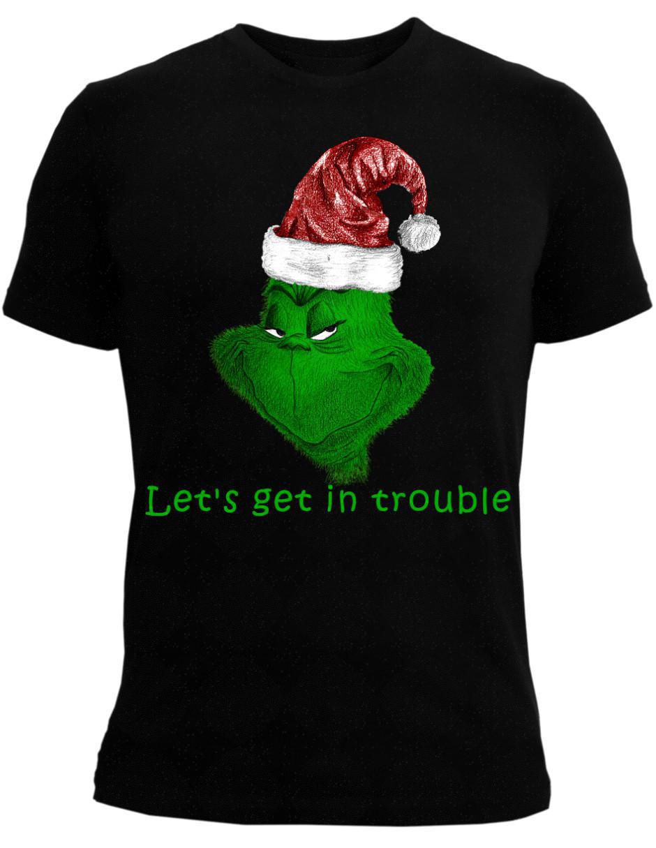 Playera Marëvnyk Grinch Navidad Christmas Santa Claus cuello redondo para hombre